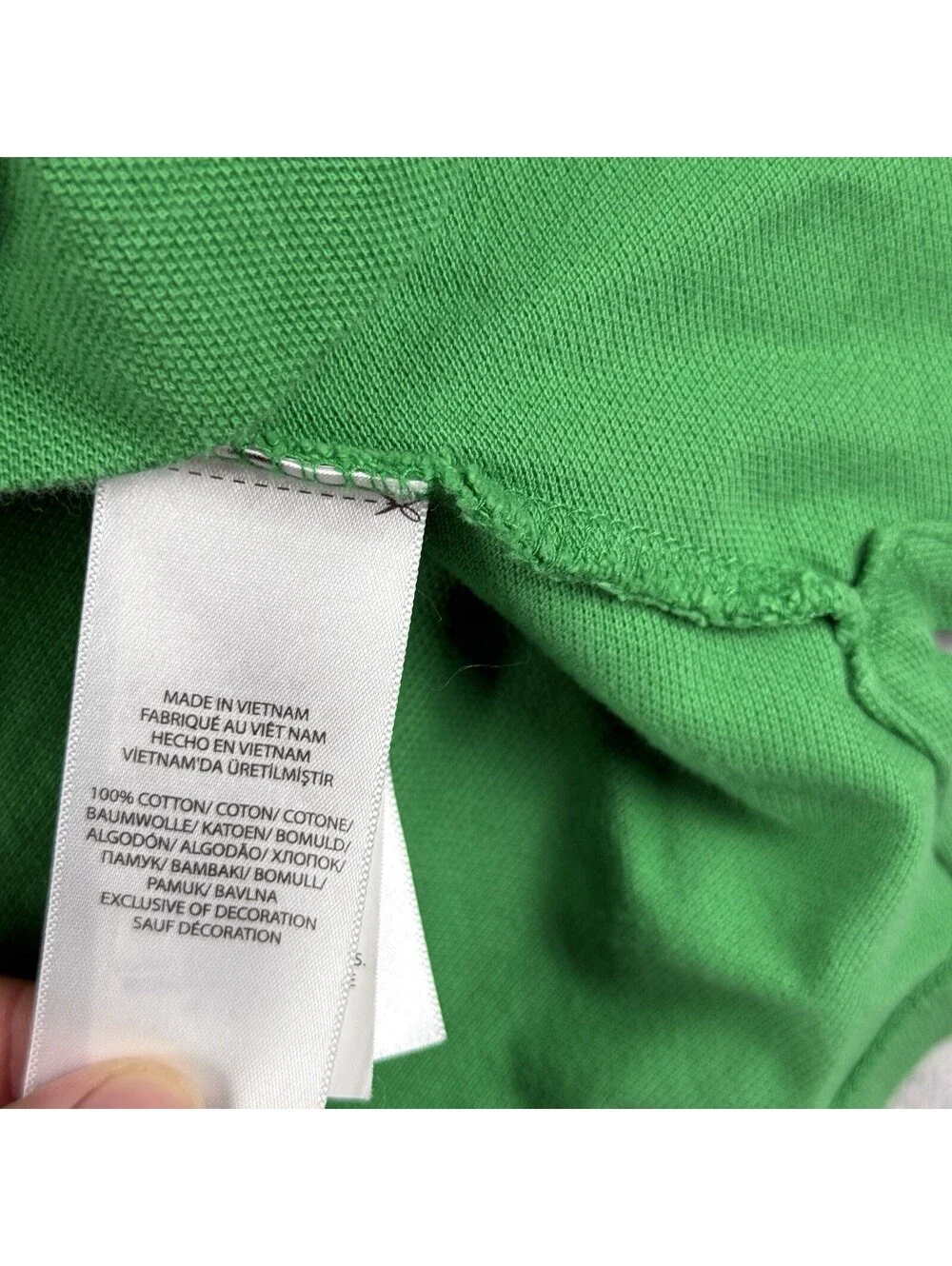 Polo Ralph Lauren Men M Green Classic Fit Big Pony Number 3 Polo Shirt Y2K Prep